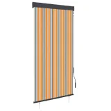 VIDAXL Store Roulant d'extérieur 100x250 cm Jaune et Bleu