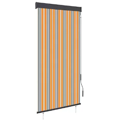 VidaXL Store Roulant d'extérieur 100x250 cm Jaune et Bleu