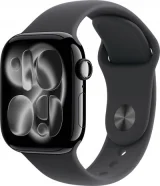 Watch Series 11 GPS 42mm Boitier en Aluminium Noir de Jais avec Bracelet Sport Noir - M/L