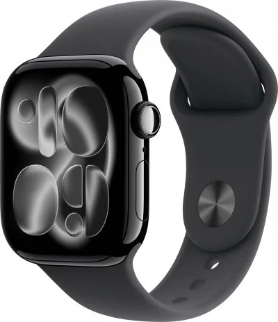 Watch Series 11 GPS 42mm Boitier en Aluminium Noir de Jais avec Bracelet Sport Noir - M/L