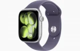 Watch Series 11 GPS 46mm Boitier en Aluminium Argent avec Bracelet Sport Brume Violette - S/M