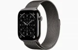 Watch Series 11 GPS + Cellular 42mm Boitier en Titane Ardoise avec Bracelet Milanais Noir