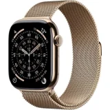 Watch Series 11 GPS + Cellular 46mm Boitier en Titane Or avec Boucle Milanaise Or - M/L