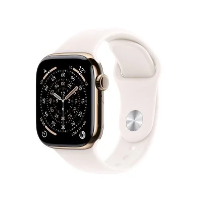 Watch Series 11 GPS + Cellular 46mm Boitier en Titane Or avec Bracelet Sport Rose Tendre - S/M