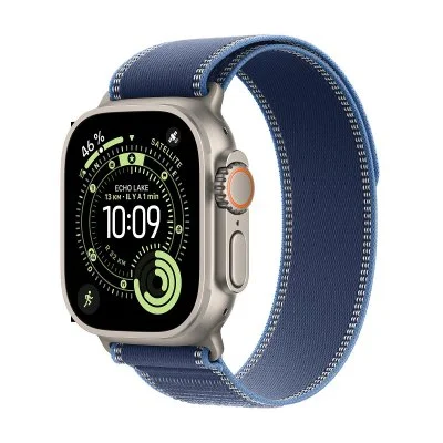 Watch Ultra 3 GPS + Cellular 49mm Boitier en Titane Naturel avec Boucle Trail Bleu/Bleu Vif - M/L