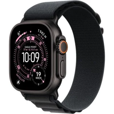 Watch Ultra 3 GPS + Cellular 49mm Boitier en Titane Noir avec Boucle Alpine Noir - Small