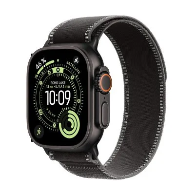 Watch Ultra 3 GPS + Cellular 49mm Boitier en Titane Noir avec Boucle Trail Noir/Charbon - M/L
