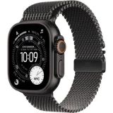 Watch Ultra 3 GPS + Cellular 49mm Boitier en Titane Noir avec Bracelet Milanais Titane Noir - Small