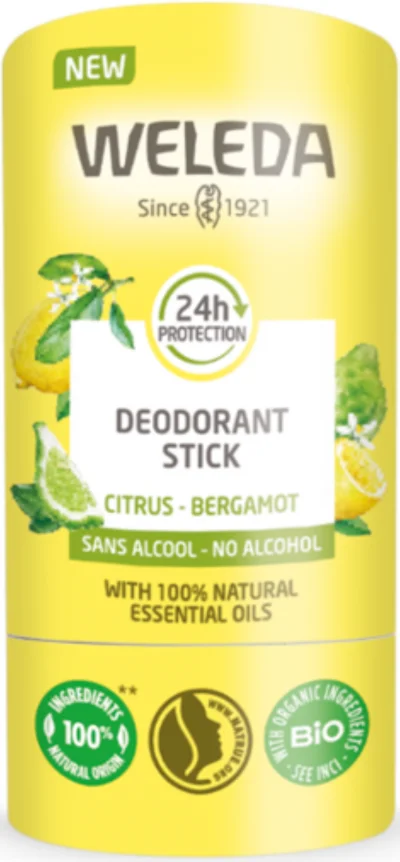 Weleda Déodorant Citrus Bergamot Stick 50 g - Tube-applicateur 50 g
