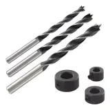 WOLFCRAFT 2730000 Jeu de forets pour le bois 3 pièces 6 mm, 8 mm, 10 mm tige cylindrique 1 set