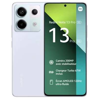 Xiaomi redmi note 13 pro 5g 6,67" 256 go 8 go violet MZB0FFVEU