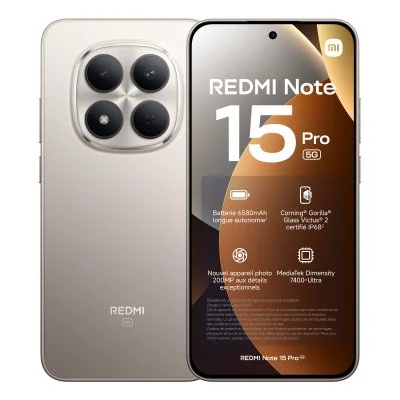 Xiaomi Redmi Note 15 Pro 5G 17,4 cm (6.83"") 8 Go 256 Go 6580 mAh Titane