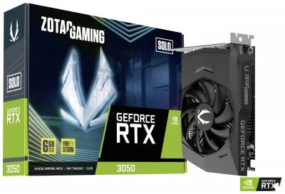 Zotac Rtx 3050 Solo 6gb Gddr6 Graphic Card Doré