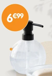 Distributeur à savon nacré blanc