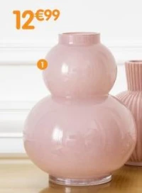 Vase boule rose