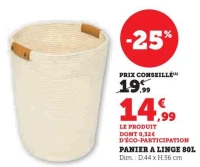 Panier à linge 80L