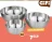 Promo Lot de 3 saladiers inox (Ø18/23/28,5 cm)
