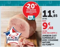 Jambon cuit supérieur U
