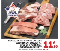 Agneau du patrimoine Lacaune assortiment collier avec os + poitrine avec os à mijoter