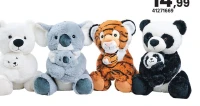PELUCHE MAMAN ET BÉBÉ ANIMAL SAUVAGE