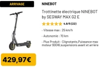Trottinette électrique NINEBOT by SEGWAY MAX G2 E