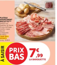 Plateau assortiment raclette