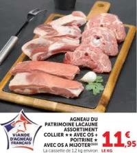 Agneau du patrimoine Lacaune assortiment collier avec os + poitrine avec os à mijoter