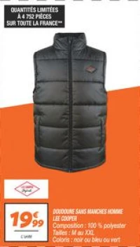 Doudoune sans manches homme 