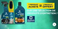 Produits d'entretien Abel Auto (Net-Jantes Max+, Nettoyant Tissus, Lustreur)