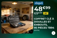 Scheppach COFFRET CLÉ À DOUILLES ET EMBOUTS, 95 PIÈCES TB94
