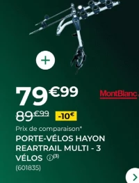 MontBlanc PORTE-VÉLOS HAYON REARTRAIL MULTI - 3 VÉLOS