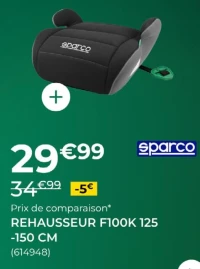 REHAUSSEUR F100K 125-150 CM SPARCO