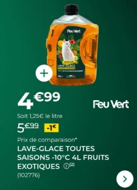 Lave-glace toutes saisons -10°C 4L Fruits Exotiques Feu Vert