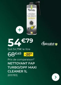 Nettoyant FAP Turbo/DPF Maxi Cleaner 1L Spheretech