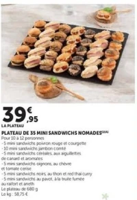 PLATEAU DE 35 MINI SANDWICHS NOMADES