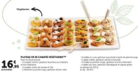 PLATEAU DE 30 CANAPÉS VÉGÉTARIEN