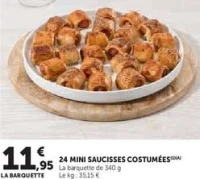 24 MINI SAUCISSES COSTUMÉES