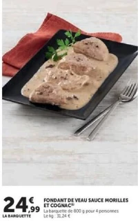 FONDANT DE VEAU SAUCE MORILLES ET COGNAC