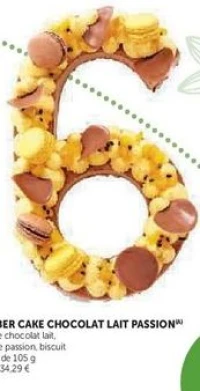 NUMBER CAKE CHOCOLAT LAIT PASSION