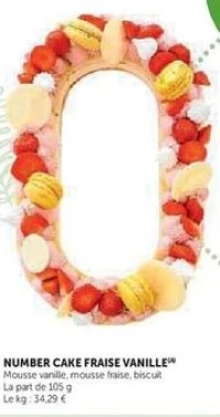 NUMBER CAKE FRAISE VANILLE