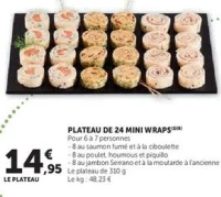 PLATEAU DE 24 MINI WRAPS