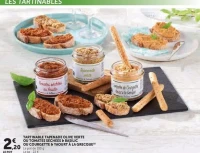 TARTINABLE TAPENADE OLIVE VERTE OU TOMATES SÉCHÉES & BASILIC OU COURGETTE & YAOURT À LA GRECQUE