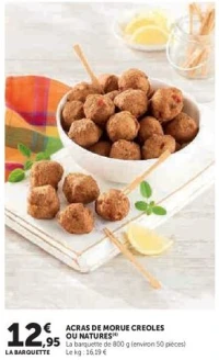 ACRAS DE MORUE CREOLES OU NATURES