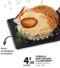 COQUILLE SAINT JACQUES À LA BRETONNE