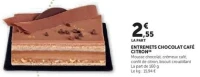 ENTREMETS CHOCOLAT CAFÉ CITRON