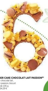 NUMBER CAKE CHOCOLAT LAIT PASSION