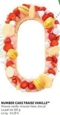 NUMBER CAKE FRAISE VANILLE