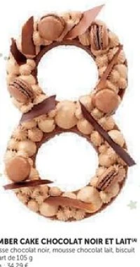 NUMBER CAKE CHOCOLAT NOIR ET LAIT