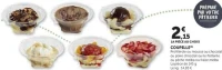 COUPELLE (Profiterole, mousse au chocolat, poire chocolat, ile flottante, pêche melba ou fraise melba)
