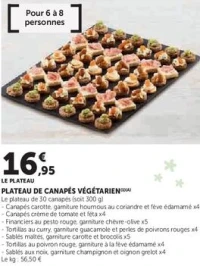 PLATEAU DE CANAPÉS VÉGÉTARIEN